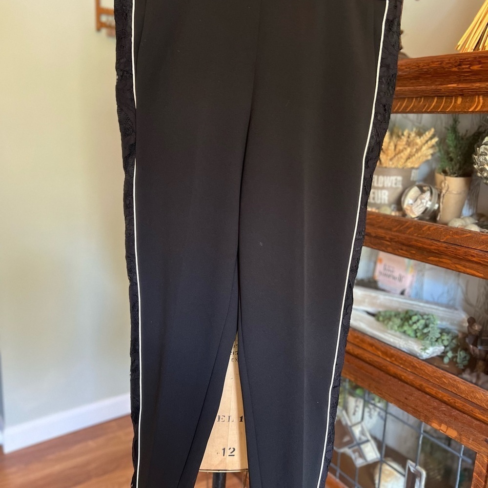 Rachel Roy black slacks with lace - Picture 3 of 7